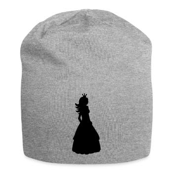 Prinzessin - Jersey-Beanie - Grau meliert - Vorne
