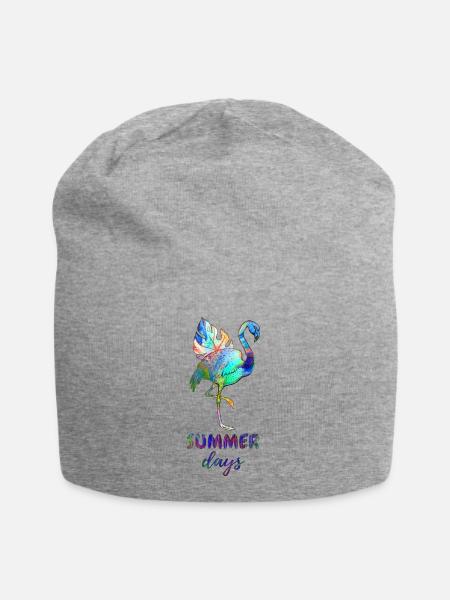 Sommerzeit - Jersey-Beanie - Grau meliert