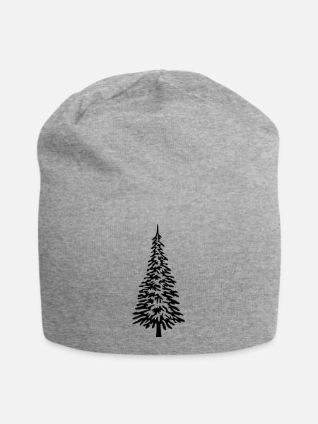 Tannenbaum voll - Jersey-Beanie - Grau meliert