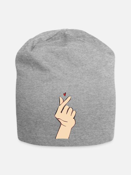 Love is in the air - Jersey-Beanie - Grau meliert