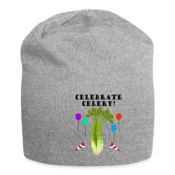 Süßes Sellerie, Gemüse, Gesundes Essen, Lauch - Jersey-Beanie - Grau meliert - Vorne