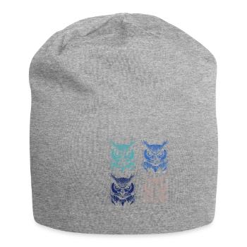 Nature Owl Wildlife Forest Animal Artsy Owl - Jersey Beanie - heather grey - Front