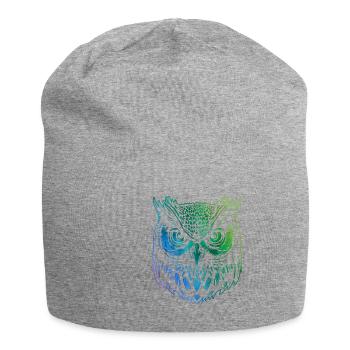Artsy Colorful Birds Nature Owls Forest Animals - Jersey Beanie - heather grey - Front