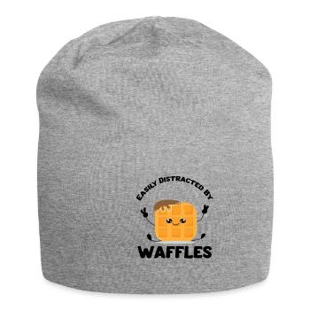 Distrait par les gaufres et la consommation de - Bonnet en jersey - gris chiné - Devant