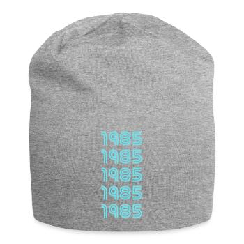 Geburtsjahr 1985 - Jersey-Beanie - Grau meliert - Vorne