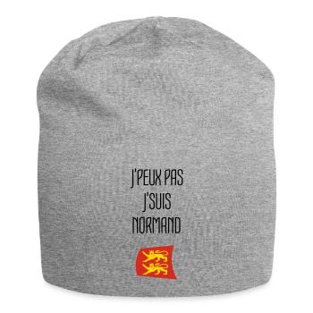 j'peux pas j'suis normand - Normandie - Bonnet en jersey - gris chiné - Devant