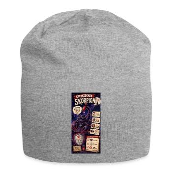Skorpion - Loyal, tiefgründig und verschwiegen - Jersey-Beanie - Grau meliert - Vorne