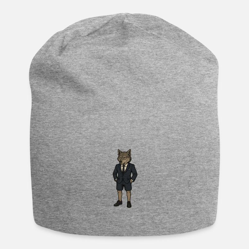 Successful wolf - Jersey Beanie - heather grey