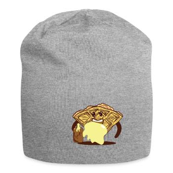 In Sirup getränkte Waffel Ironic Waffle Fan - Jersey-Beanie - Grau meliert - Vorne