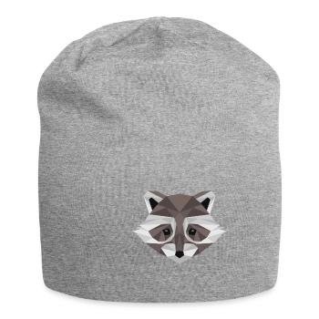 Artsy Raccoon Nature Adventure Hiking Forest - Jersey Beanie - heather grey - Front