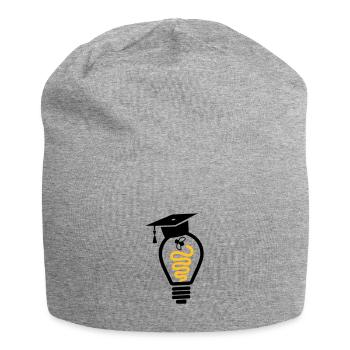 Mouche de mortier ampoule - cadeau de graduation - Bonnet en jersey - gris chiné - Devant