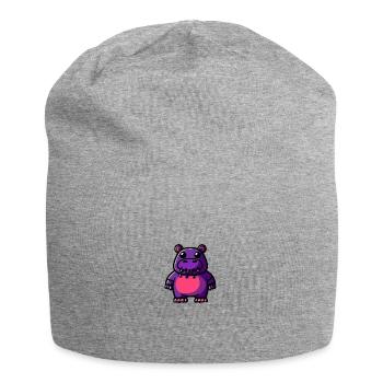 Nilpferd Halloween Tier - Jersey-Beanie - Grau meliert - Vorne
