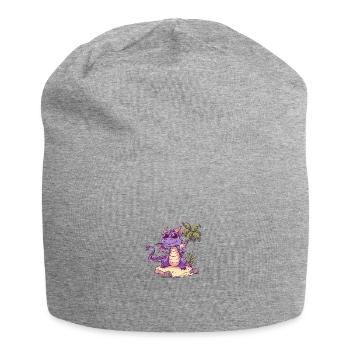Drache Sommer Urlaub - Jersey-Beanie - Grau meliert - Vorne