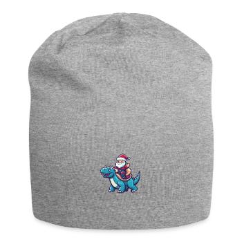 Dinosaurier stegosaurus Weihnachtsmann - Jersey-Beanie - Grau meliert - Vorne