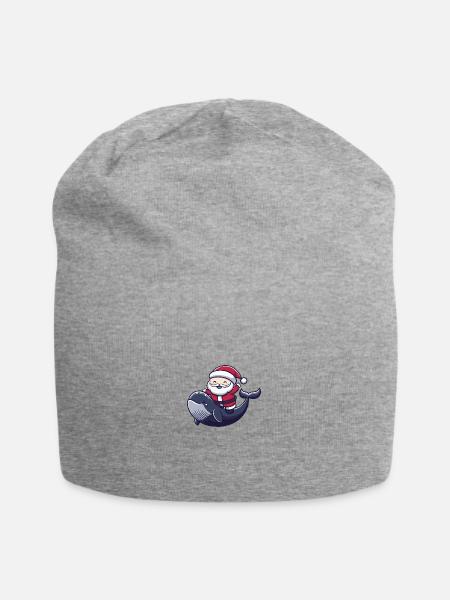 Wal Weihnachtsmann - Jersey-Beanie - Grau meliert