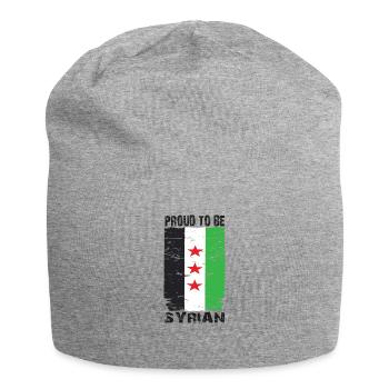 Proud To Be Syrian Geschenk Heimat Syrien Liebe - Jersey-Beanie - Grau meliert - Vorne