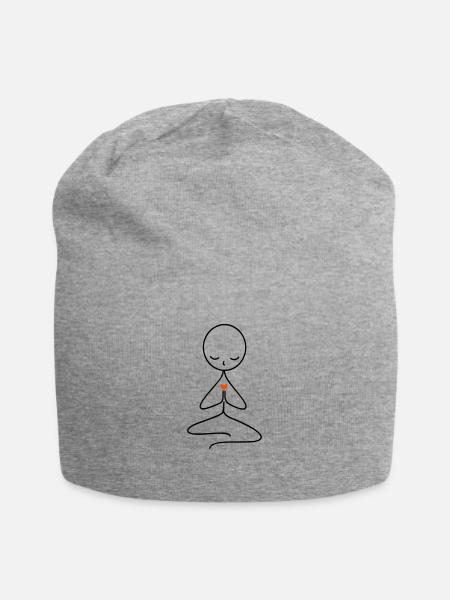 Spirit Heart Yoga - Jersey-Beanie - Grau meliert