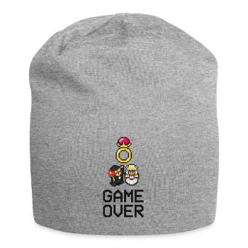 Game Over - Married - Wedding - Retro game - Jersey Beanie - heather grey - Front