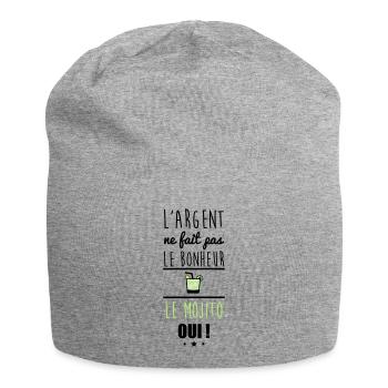 Argent Pas Bonheur Mojito, alcool, humour - Bonnet en jersey - gris chiné - Devant