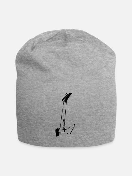 Guitare électrique - Bonnet en jersey - gris chiné