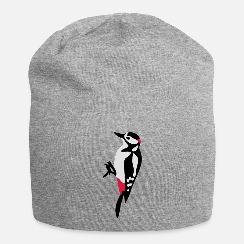 Buntspecht - Jersey-Beanie - Grau meliert