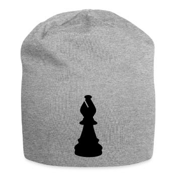 Chess Bishop - Jersey Beanie - heather grey - Front
