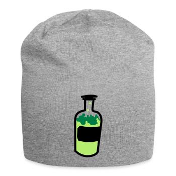 alkohol - Jersey-Beanie - Grau meliert - Vorne