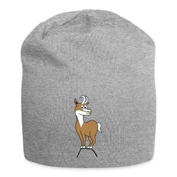 Berggams, chamois sur la montagne - Bonnet en jersey - gris chiné - Devant
