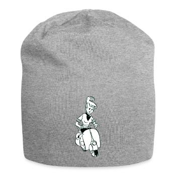 Scooter, Scooter, Retro, Vintage, Driver's License - Jersey Beanie - heather grey - Front