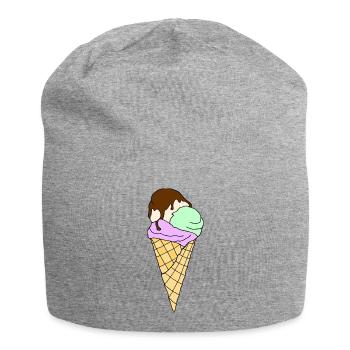 Eis - Jersey-Beanie - Grau meliert - Vorne