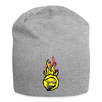 tennis face cartoon flamme feroce - Bonnet en jersey - gris chiné - Devant