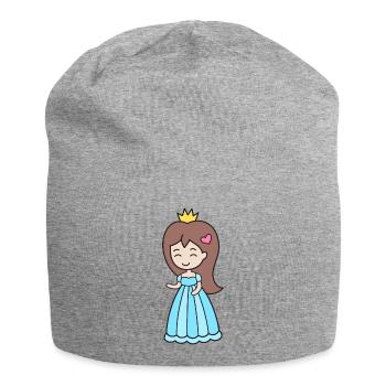 Princesse - Bonnet en jersey - gris chiné - Devant
