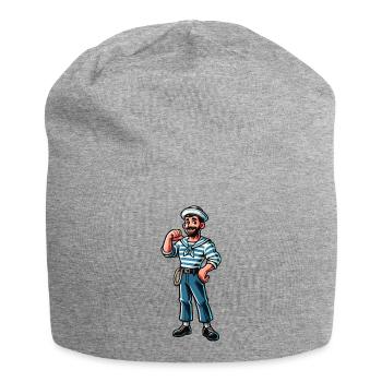 Seemann Kapitän - Jersey-Beanie - Grau meliert - Vorne