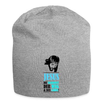 Jésus : la vérité, le chemin et la vie - Bonnet en jersey - gris chiné - Devant