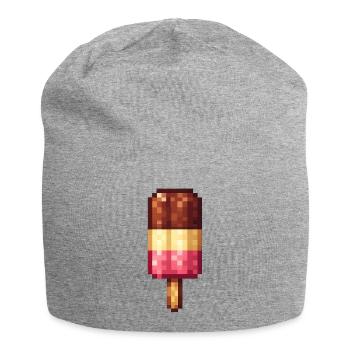 Glaces rétro pixelisées - Bonnet en jersey - gris chiné - Devant