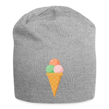 Sahne - Jersey-Beanie - Grau meliert - Vorne