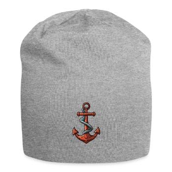 Anker Symbol Hafen - Jersey-Beanie - Grau meliert - Vorne