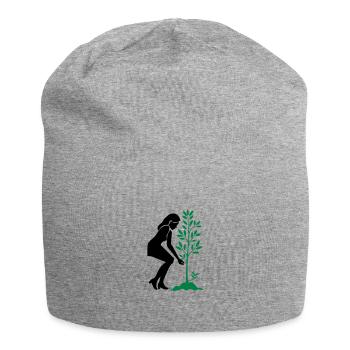 Einpflanzen Naturschutz Baum - Jersey-Beanie - Grau meliert - Vorne