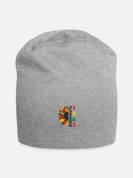 Juneteenth Day 1865, Freedom Day America African - Jersey-Beanie - Grau meliert