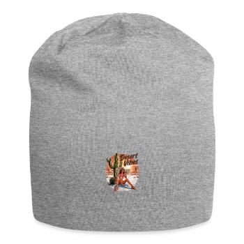 Sonnenuntergang Desert Vibes Urlaub Abenteuer - Jersey-Beanie - Grau meliert - Vorne