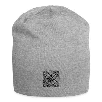 Compass ornaments - Jersey Beanie - heather grey - Front