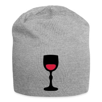 verre pied vin 202 - Bonnet en jersey - gris chiné - Devant