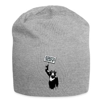 Every Human is Art - Jersey Beanie - heather grey - Front