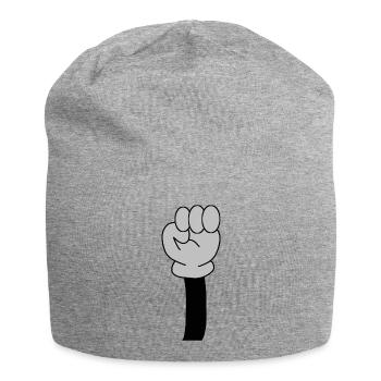 Icône du poing levé - Bonnet en jersey - gris chiné - Devant
