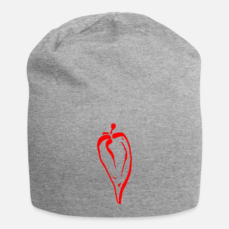 Piment / piment - Bonnet en jersey - gris chiné