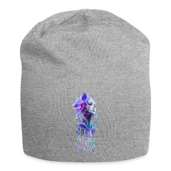 Wechse durch das Rauschen - Jersey-Beanie - Grau meliert - Vorne