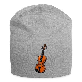 Orchestral Violin Illustration - Jersey Beanie - heather grey - Front