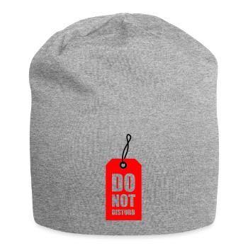 Do not disturb | Hangtag | Etikett | nicht stören - Jersey Beanie - heather grey - Front