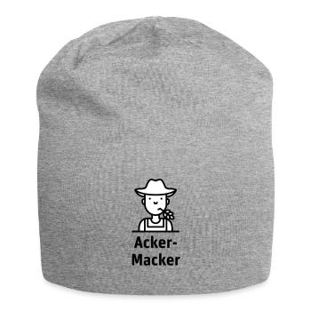 Acker-Macker 2-farbig - Jersey-Beanie - Grau meliert - Vorne