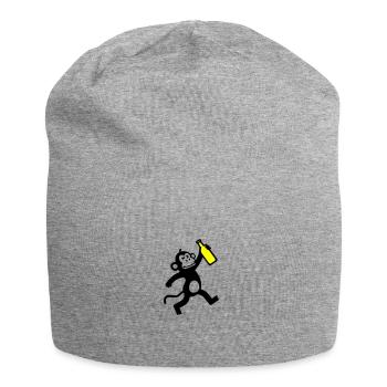 Affe Bier Party - Jersey-Beanie - Grau meliert - Vorne